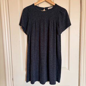 LOFT Heather Gray Short Sleeve Dress Size Medium Petite